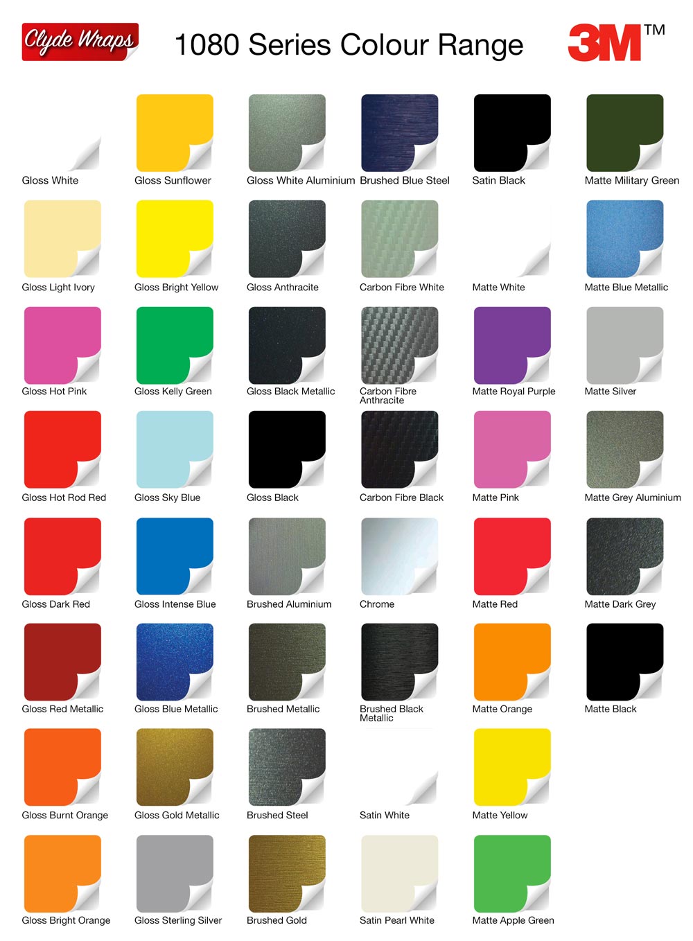 Audi A4 Colour Chart