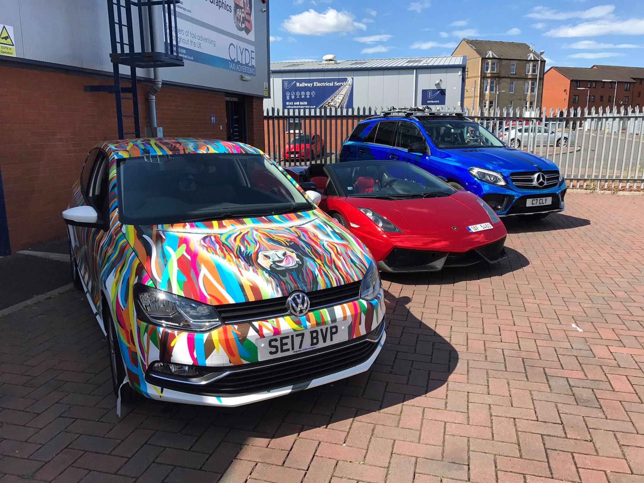 3 wrapped cars Clyde Wraps